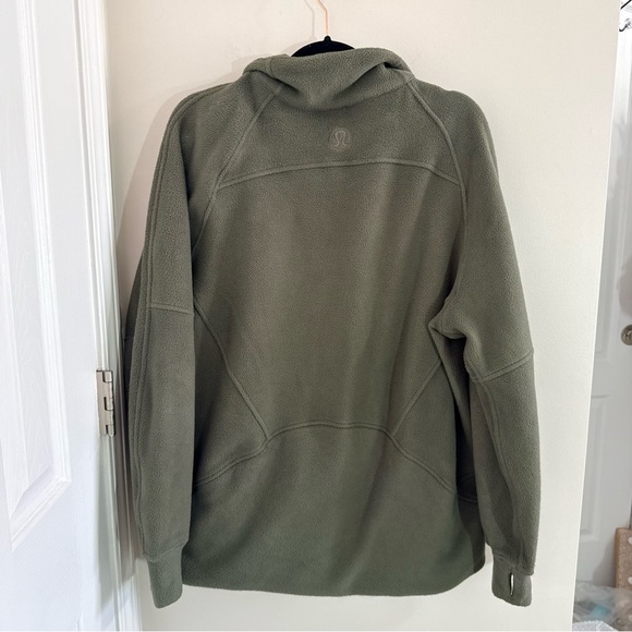 LuluLemon Olive Green Zip-Up Fleece Jacket Size M/L EUC - Picture 7 of 7